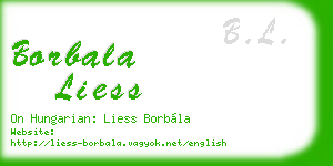 borbala liess business card