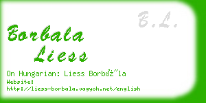 borbala liess business card